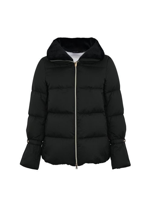 Piumino con pelliccia sintetica Nero Herno | PI002141D 12414Z9300